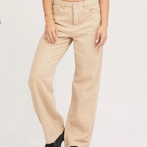 SUNLAND 17 Wideleg jeans High Rise In Taupe Beige . Size Medium
